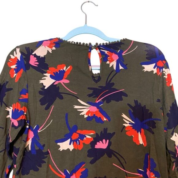 Daniel Rainn Darrel Crochet Yoke Knit Top Olive Green NWT Size Medium M - Picture 8 of 10